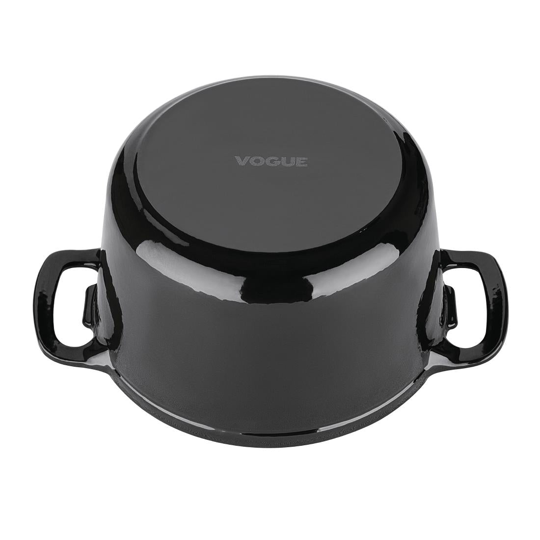 GH301 Vogue Black Round Casserole Dish 4Ltr JD Catering Equipment Solutions Ltd