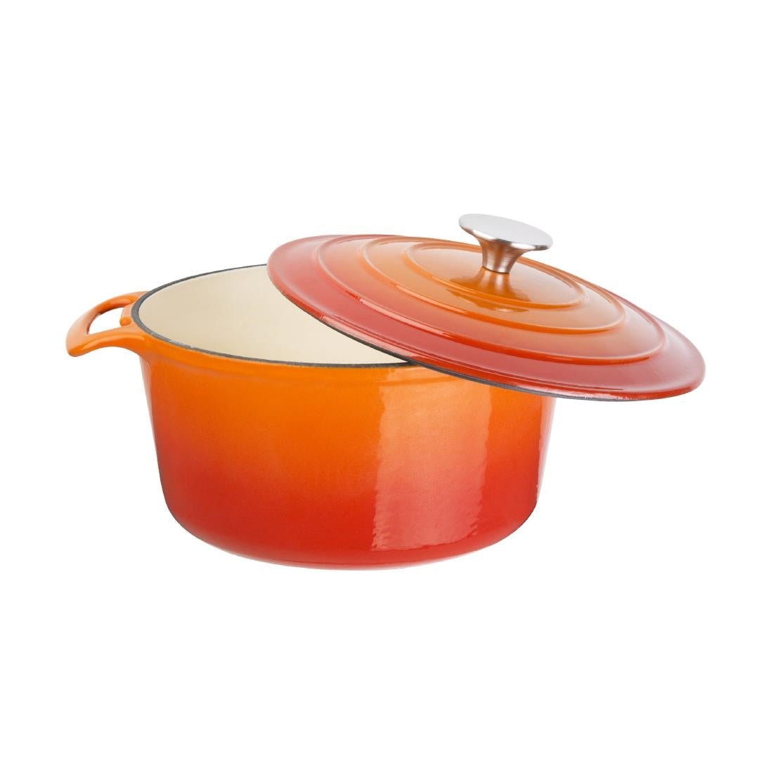 GH302 Vogue Orange Round Casserole Dish 3.2Ltr JD Catering Equipment Solutions Ltd