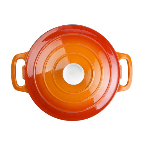 GH302 Vogue Orange Round Casserole Dish 3.2Ltr JD Catering Equipment Solutions Ltd