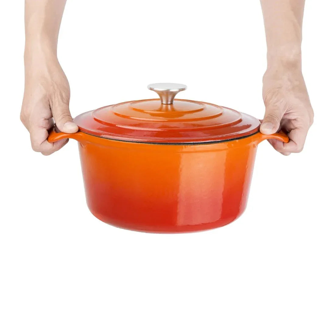 GH303 Vogue Orange Round Casserole Dish 4Ltr - JD Catering Equipment Solutions Ltd