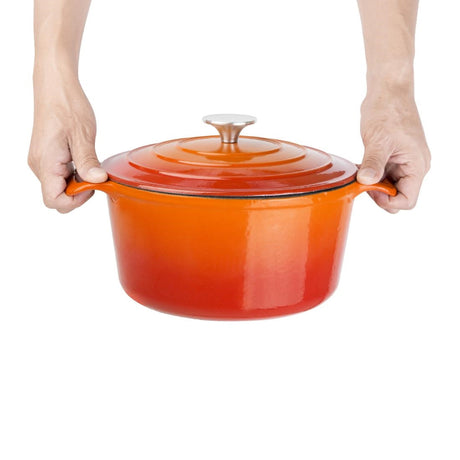 GH303 Vogue Orange Round Casserole Dish 4Ltr JD Catering Equipment Solutions Ltd