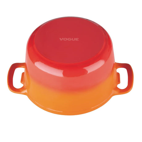 GH303 Vogue Orange Round Casserole Dish 4Ltr JD Catering Equipment Solutions Ltd