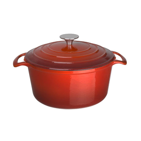 GH304 Vogue Red Round Casserole Dish 3.2Ltr JD Catering Equipment Solutions Ltd