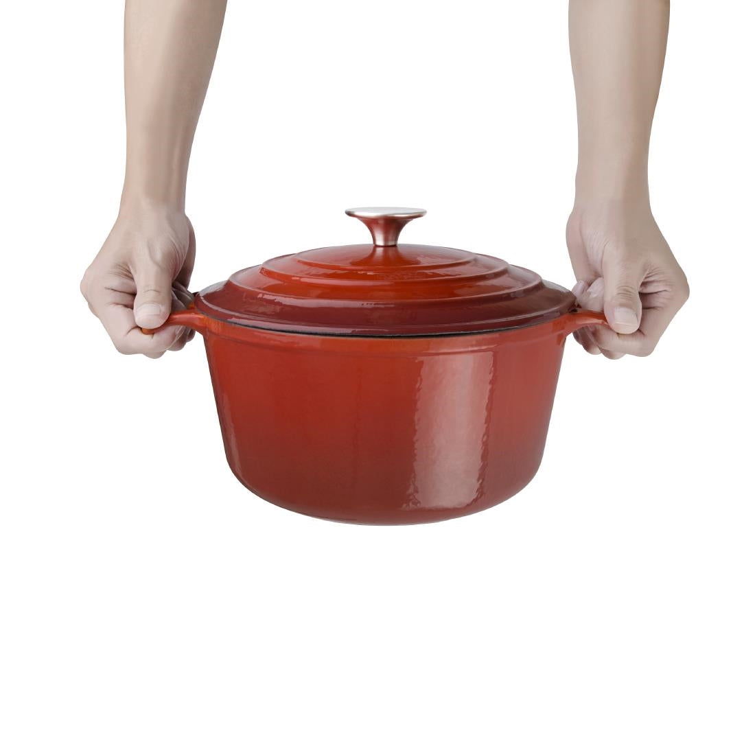 GH305 Vogue Red Round Casserole Dish 4Ltr JD Catering Equipment Solutions Ltd