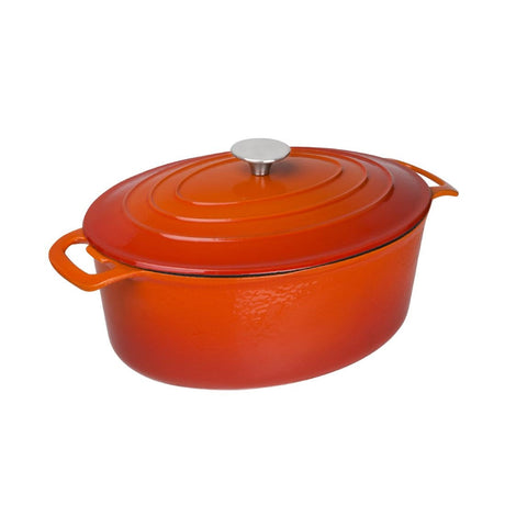 GH312 Vogue Orange Oval Casserole Dish 6Ltr JD Catering Equipment Solutions Ltd