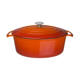 GH312 Vogue Orange Oval Casserole Dish 6Ltr - JD Catering Equipment Solutions Ltd