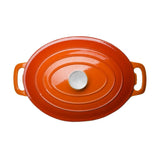 GH312 Vogue Orange Oval Casserole Dish 6Ltr - JD Catering Equipment Solutions Ltd