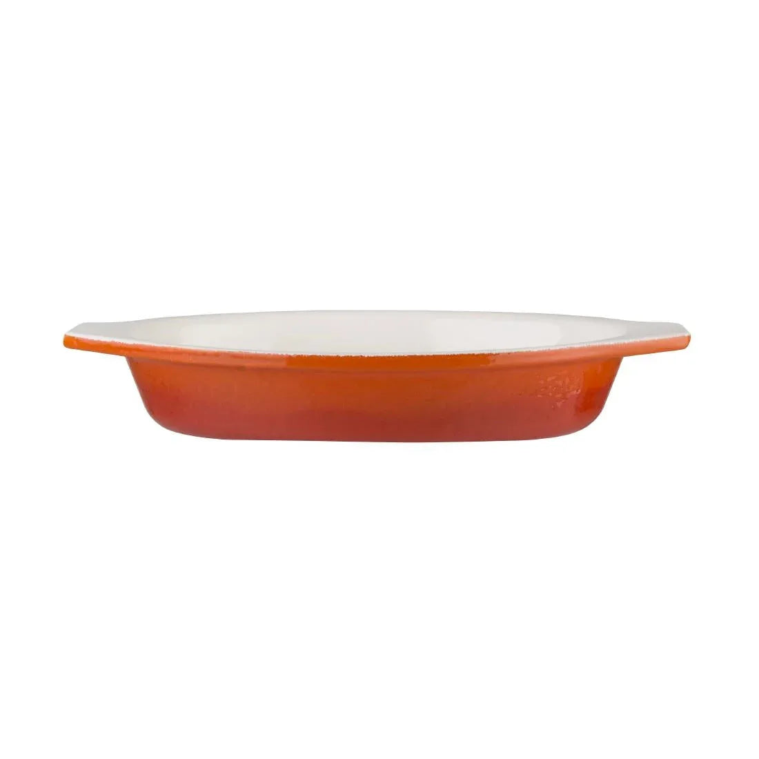 GH318 Vogue Orange Oval Cast Iron Gratin 650ml - JD Catering Equipment Solutions Ltd