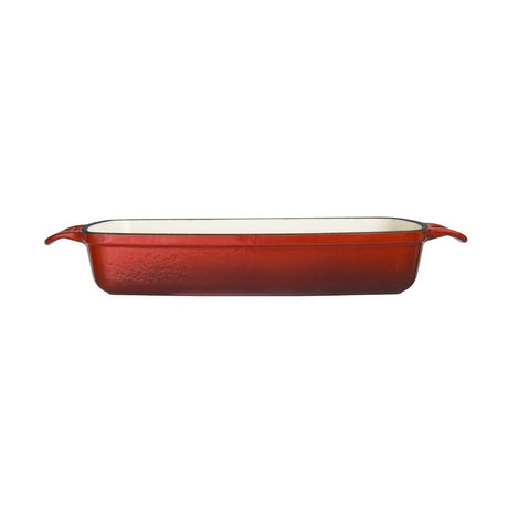 GH320 Vogue Red Rectangular Cast Iron Dish 2.8Ltr JD Catering Equipment Solutions Ltd