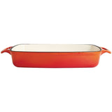 GH322 Vogue Orange Rectangular Cast Iron Dish 2.8Ltr JD Catering Equipment Solutions Ltd