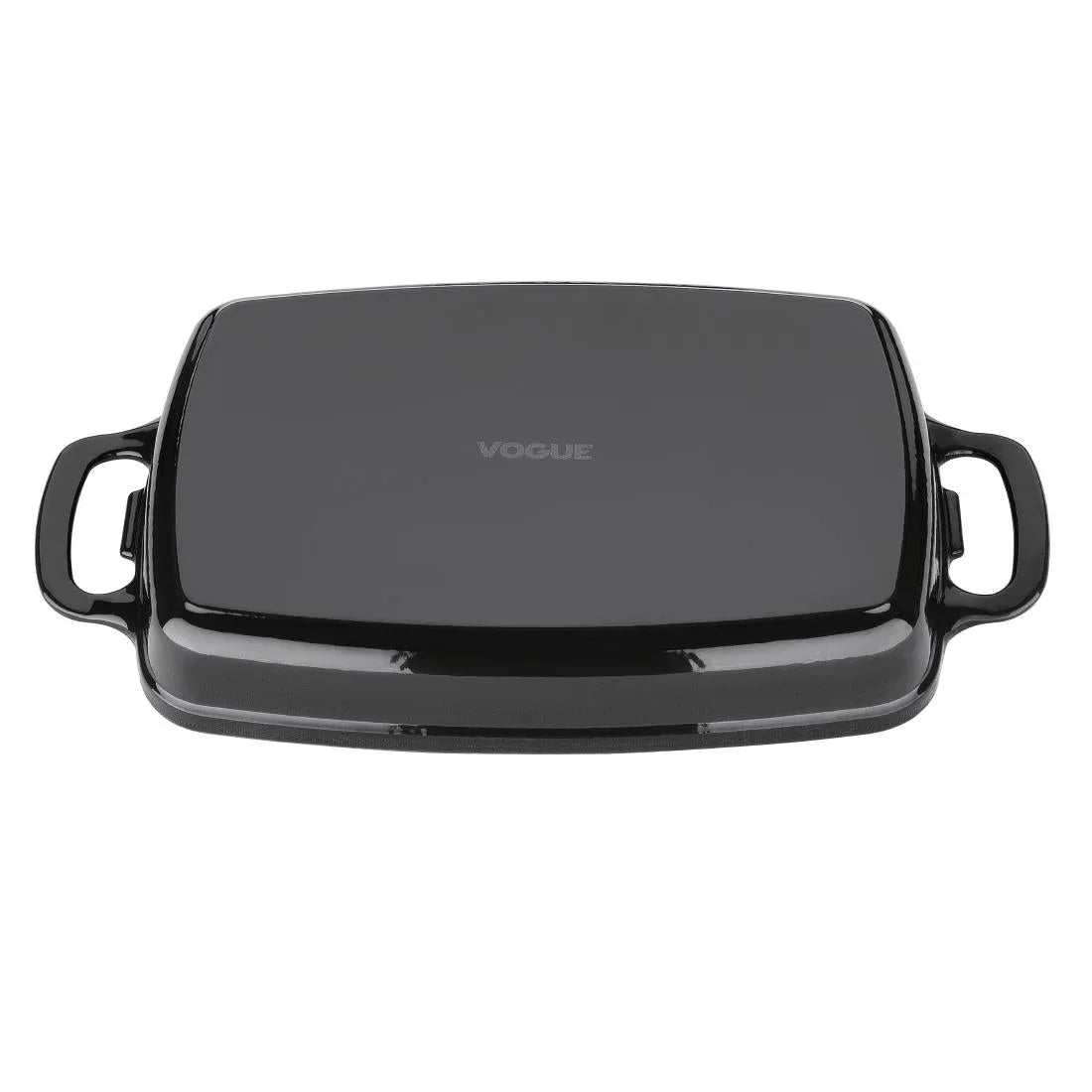 GH323 Vogue Black Rectangular Cast Iron Dish 1.8Ltr - JD Catering Equipment Solutions Ltd