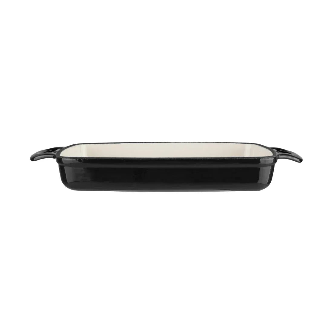 GH323 Vogue Black Rectangular Cast Iron Dish 1.8Ltr - JD Catering Equipment Solutions Ltd