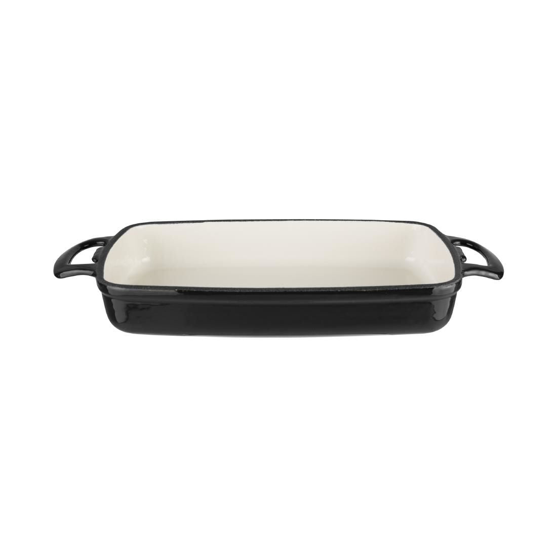 GH323 Vogue Black Rectangular Cast Iron Dish 1.8Ltr JD Catering Equipment Solutions Ltd