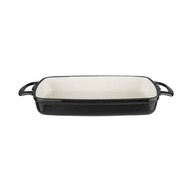 GH323 Vogue Black Rectangular Cast Iron Dish 1.8Ltr - JD Catering Equipment Solutions Ltd