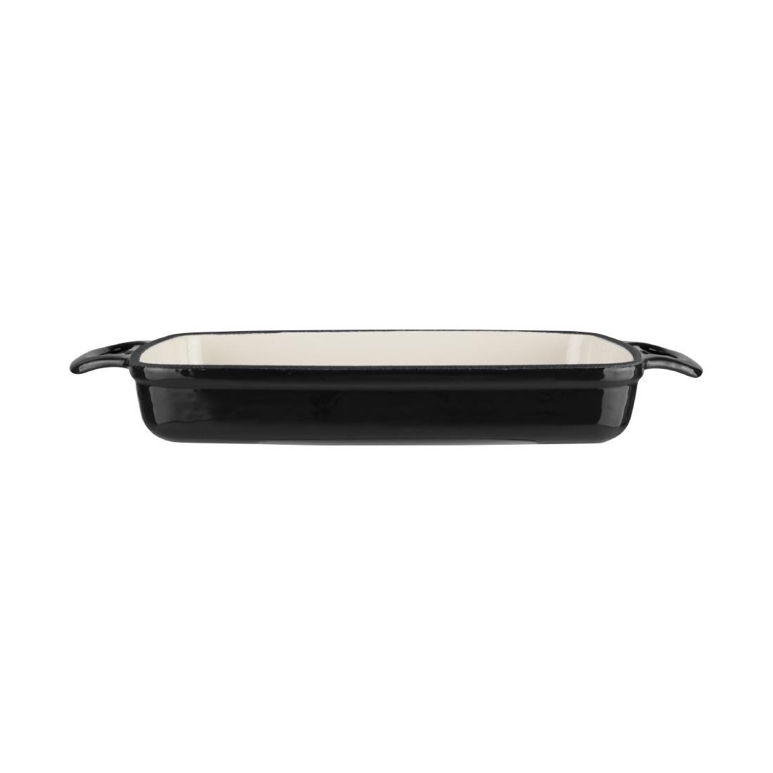 GH324 Vogue Black Rectangular Cast Iron Dish 2.8Ltr JD Catering Equipment Solutions Ltd