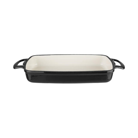 GH324 Vogue Black Rectangular Cast Iron Dish 2.8Ltr JD Catering Equipment Solutions Ltd