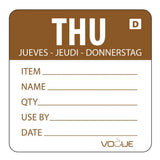 GH354 Vogue Dissolvable Day of the Week Labels Thursday (Pack of 250) - JD Catering Equipment Solutions Ltd