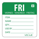 GH355 Vogue Dissolvable Day of the Week Labels Friday (Pack of 250) - JD Catering Equipment Solutions Ltd