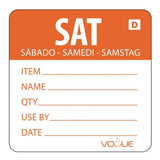GH356 Vogue Dissolvable Day of the Week Labels Saturday (Pack of 250) - JD Catering Equipment Solutions Ltd