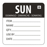 GH357 Vogue Dissolvable Day of the Week Labels Sunday (Pack of 250) - JD Catering Equipment Solutions Ltd