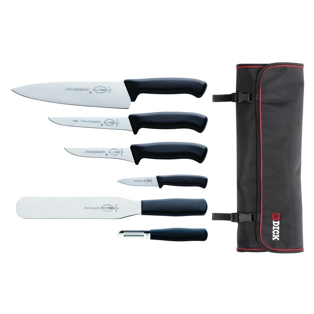 GH738 Dick Pro Dynamic 6 Piece Knife Set with Wallet JD Catering Equipment Solutions Ltd