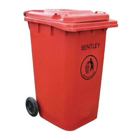 GH874 Wheelie Bin Red 240Ltr JD Catering Equipment Solutions Ltd