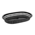 GH969 Olympia Oval Polypropylene Food Basket Black (Pack of 6) JD Catering Equipment Solutions Ltd