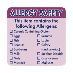 GJ058 Vogue Allergen Food Labels (Pack of 500) - JD Catering Equipment Solutions Ltd