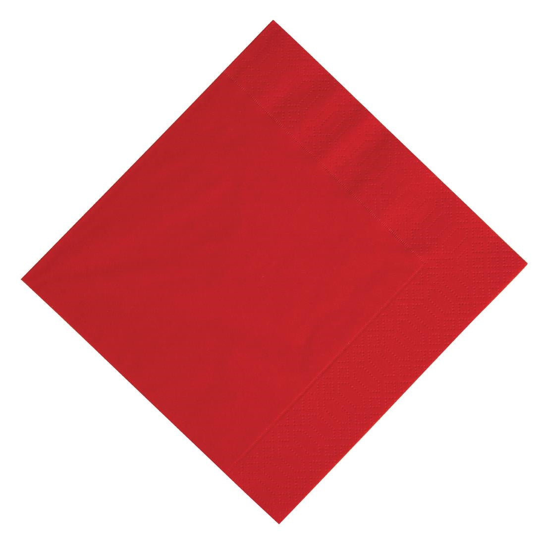GJ104 Duni Lunch Napkin Red 33x33cm 3ply 1/4 Fold (Pack of 1000) JD Catering Equipment Solutions Ltd