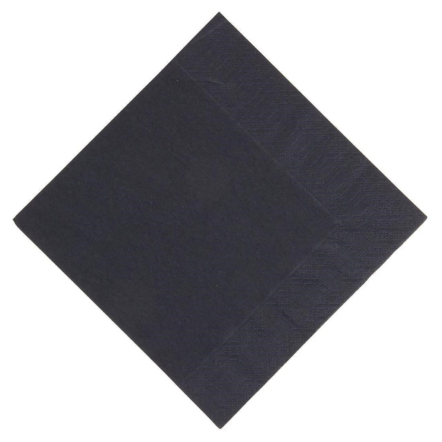 GJ107 Duni Lunch Napkin Black 33x33cm 3ply 1/4 Fold (Pack of 1000) JD Catering Equipment Solutions Ltd