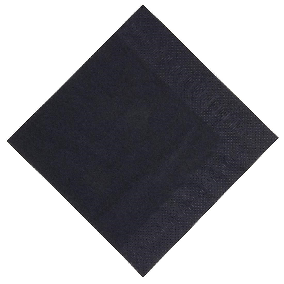 GJ113 Duni Dinner Napkin Black 40x40cm 3ply 1/4 Fold (Pack of 1000) JD Catering Equipment Solutions Ltd