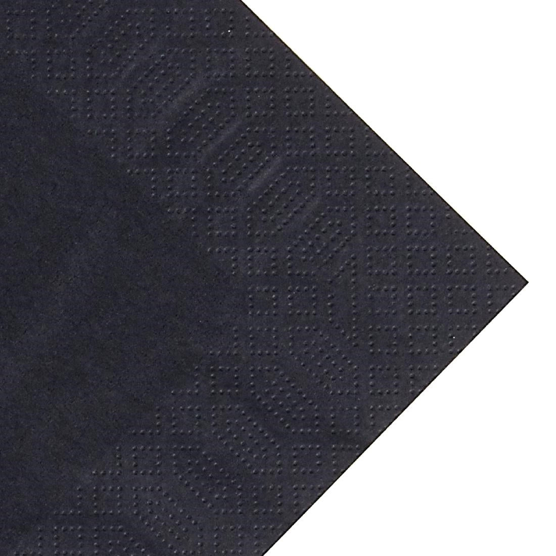 GJ113 Duni Dinner Napkin Black 40x40cm 3ply 1/4 Fold (Pack of 1000) JD Catering Equipment Solutions Ltd