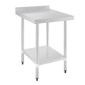 GJ505 Vogue Stainless Steel Table with Upstand 600mm - JD Catering Equipment Solutions Ltd