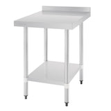 GJ505 Vogue Stainless Steel Table with Upstand 600mm JD Catering Equipment Solutions Ltd