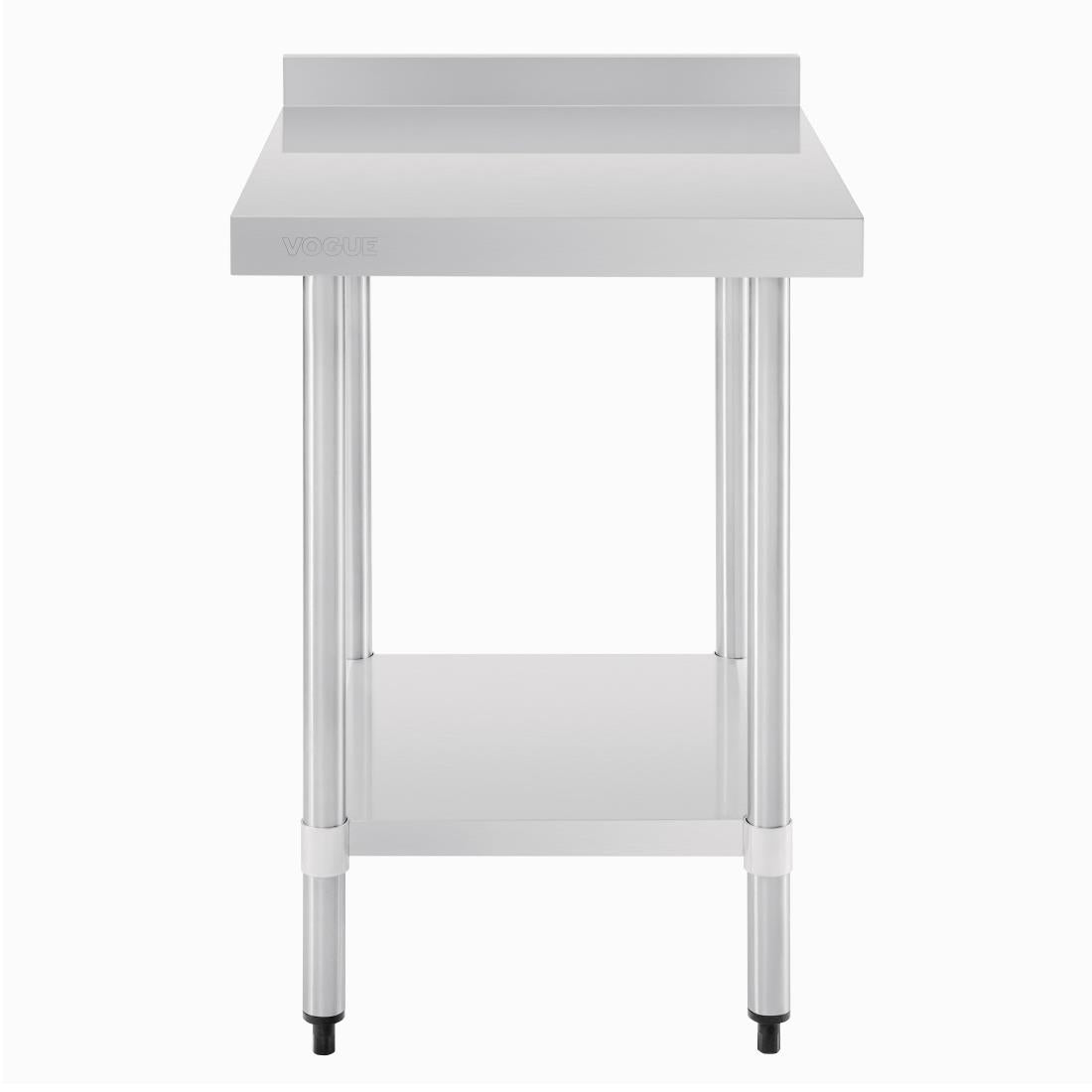 GJ505 Vogue Stainless Steel Table with Upstand 600mm JD Catering Equipment Solutions Ltd