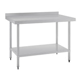 GJ507 Vogue Stainless Steel Table with Upstand 1200mm JD Catering Equipment Solutions Ltd