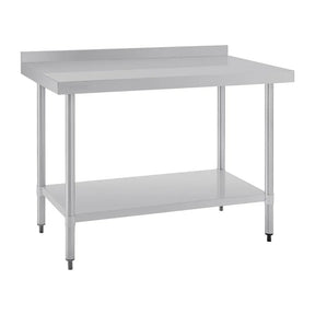 GJ507 Vogue Stainless Steel Table with Upstand 1200mm - JD Catering Equipment Solutions Ltd
