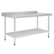 GJ509 Vogue Stainless Steel Table with Upstand 1800mm JD Catering Equipment Solutions Ltd