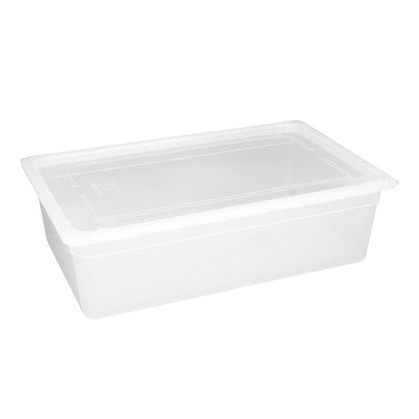 GJ512 Vogue Polypropylene 1/1 Gastronorm Container with Lid 150mm (Pack of 2) JD Catering Equipment Solutions Ltd