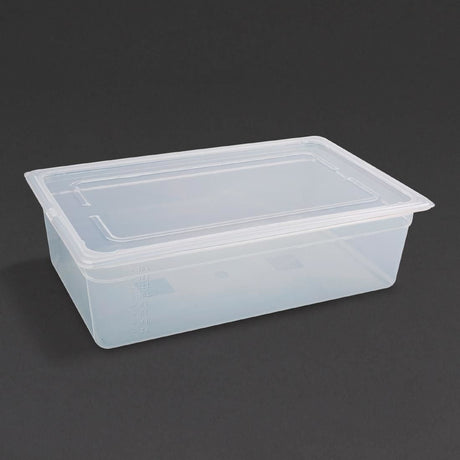 GJ512 Vogue Polypropylene 1/1 Gastronorm Container with Lid 150mm (Pack of 2) JD Catering Equipment Solutions Ltd