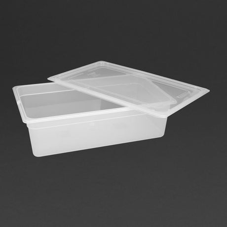 GJ512 Vogue Polypropylene 1/1 Gastronorm Container with Lid 150mm (Pack of 2) JD Catering Equipment Solutions Ltd