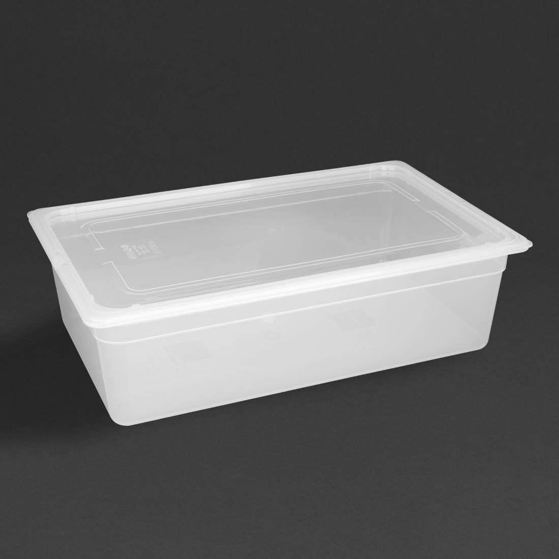GJ512 Vogue Polypropylene 1/1 Gastronorm Container with Lid 150mm (Pack of 2) JD Catering Equipment Solutions Ltd