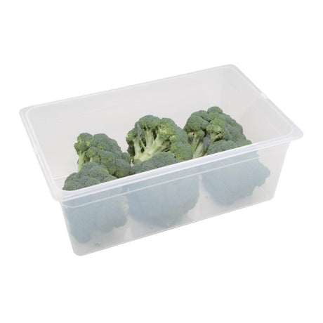 GJ513 Vogue Polypropylene 1/1 Gastronorm Container with Lid 200mm (Pack of 2) JD Catering Equipment Solutions Ltd