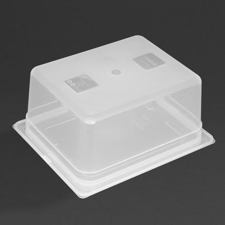 GJ516 Vogue Polypropylene 1/2 Gastronorm Container with Lid 150mm (Pack of 4) JD Catering Equipment Solutions Ltd