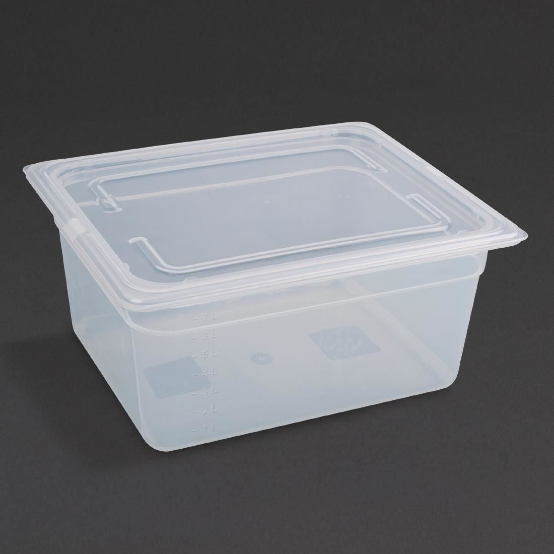 GJ516 Vogue Polypropylene 1/2 Gastronorm Container with Lid 150mm (Pack of 4) JD Catering Equipment Solutions Ltd