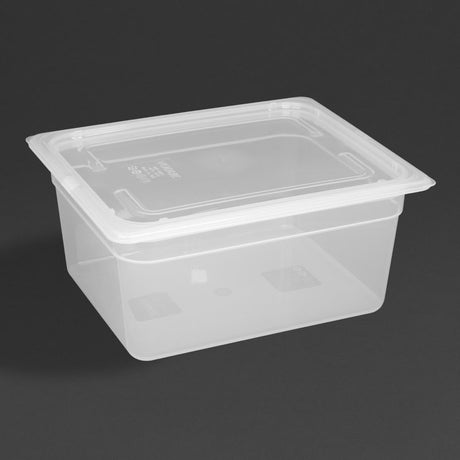 GJ516 Vogue Polypropylene 1/2 Gastronorm Container with Lid 150mm (Pack of 4) JD Catering Equipment Solutions Ltd