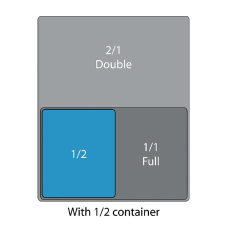 GJ516 Vogue Polypropylene 1/2 Gastronorm Container with Lid 150mm (Pack of 4) JD Catering Equipment Solutions Ltd