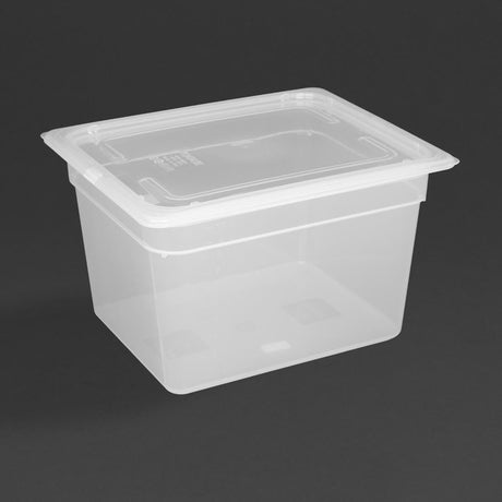 GJ517 Vogue Polypropylene 1/2 Gastronorm Container with Lid 200mm (Pack of 4) JD Catering Equipment Solutions Ltd