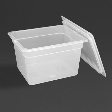 GJ517 Vogue Polypropylene 1/2 Gastronorm Container with Lid 200mm (Pack of 4) JD Catering Equipment Solutions Ltd