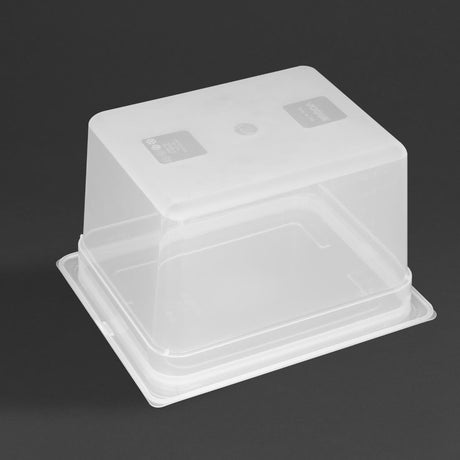 GJ517 Vogue Polypropylene 1/2 Gastronorm Container with Lid 200mm (Pack of 4) JD Catering Equipment Solutions Ltd